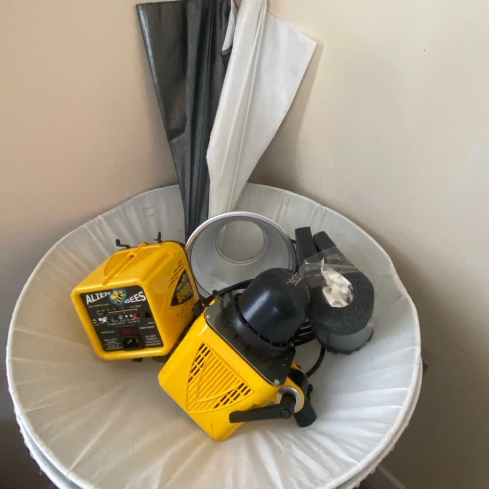 2 Paul Bluff Alien Bee Photography Strobe Lights with full Professional Setup!